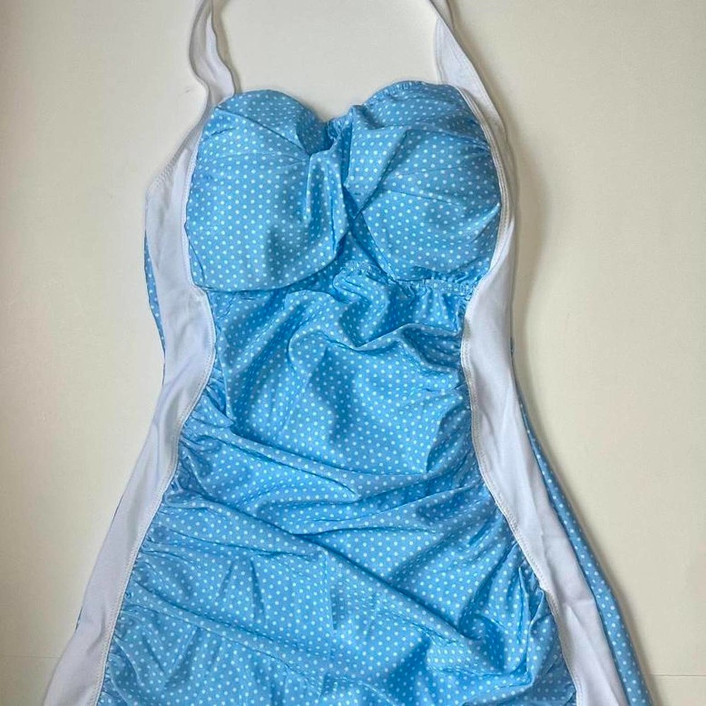 Baby blue Gamiss retro pinup swimsuit
